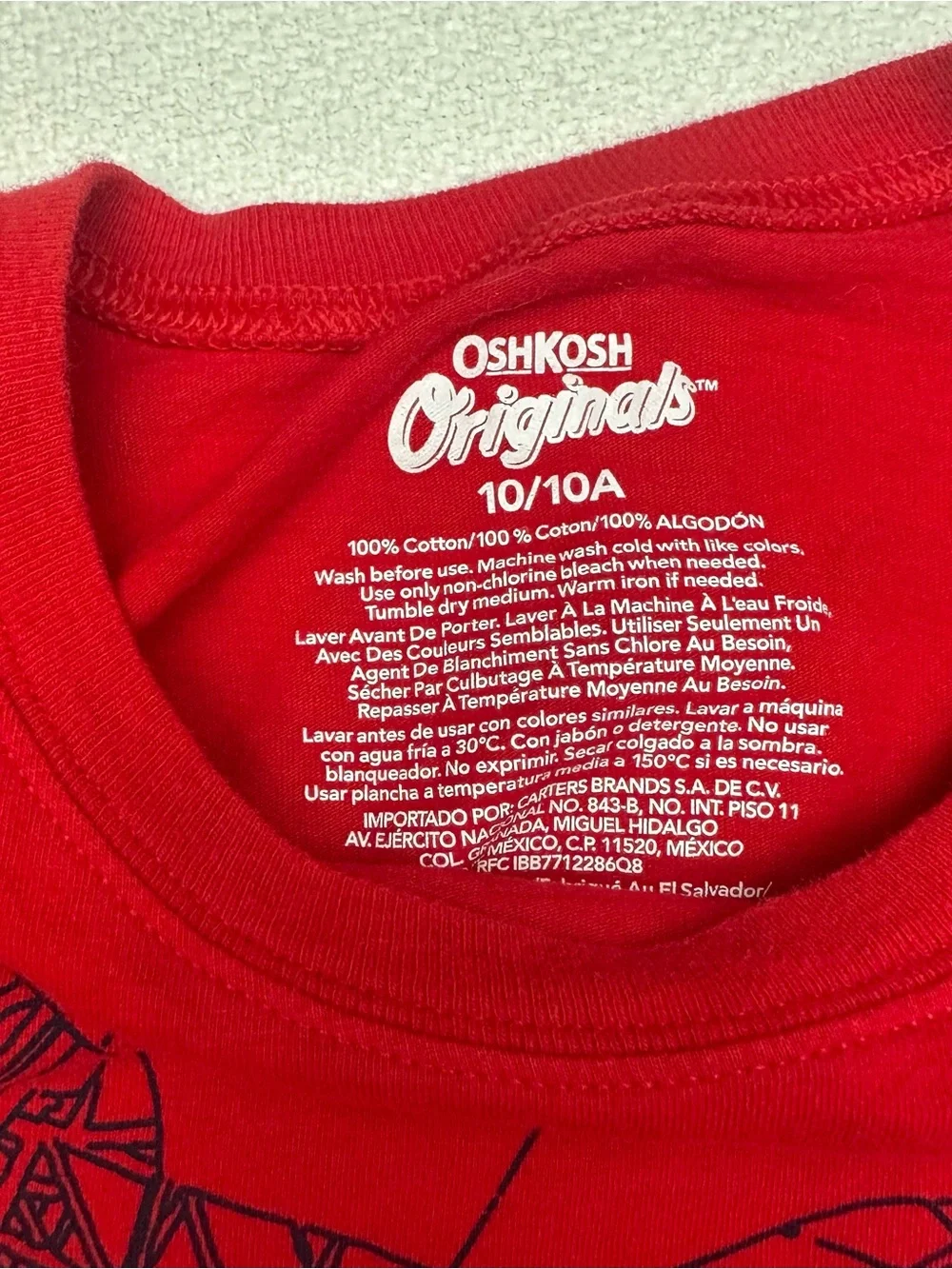 OshKosh B'gosh Red Long-Sleeve Monster Truck Tee